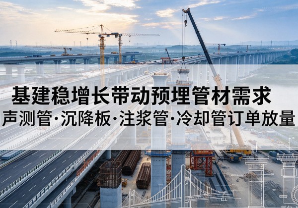 哈巴河基建稳增长带动预埋监测管材需求，声测管、沉降板、注浆管订单持续放量
